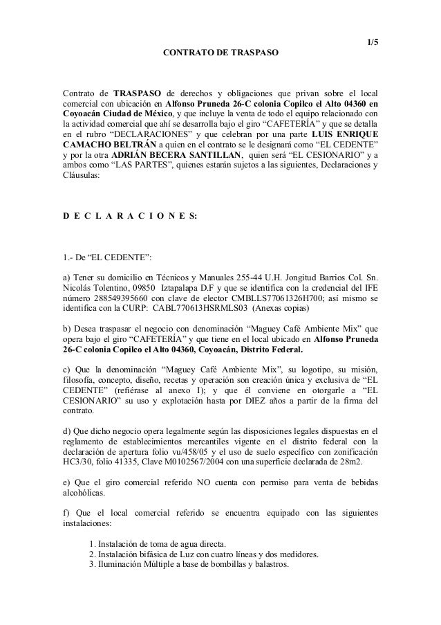 Contrato De Traspaso De Terreno Actualizado Abril 2022  kulturaupice