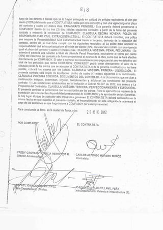 Contrato 818 construcción de cabañas