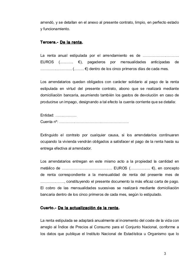 Modelo de contrato de arrendamiento de vivienda compartida 