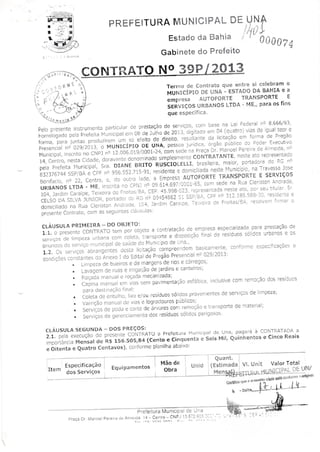 Contrato 39 P/2013 - Autoforte - CONTRATO FALSO