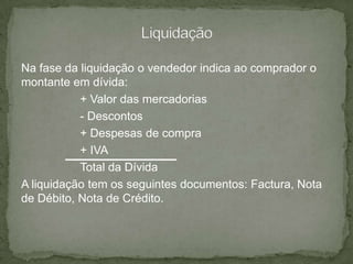 Ordem de CompraÉ o documento utilizado pelo comprador para mandatar o seu comissário da compra de mercadorias. Este documento preenche-se em duplicado, sendo o original enviado ao intermediário (comissário) e o duplicado entregue ao comprador