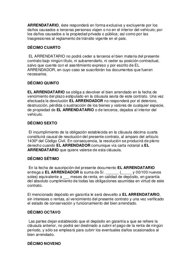 contrato de alquiler cochera contrato de alquiler de vehiculo contrato de alquiler cochera contrato de alquiler de vehiculo