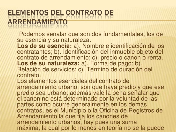 Contrato de arrendamiento