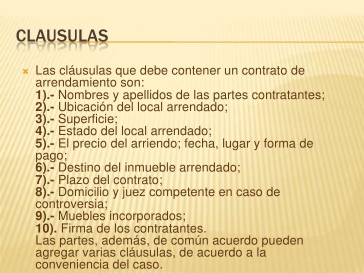 Clausula De Precio En Un Contrato www.slideshare.net