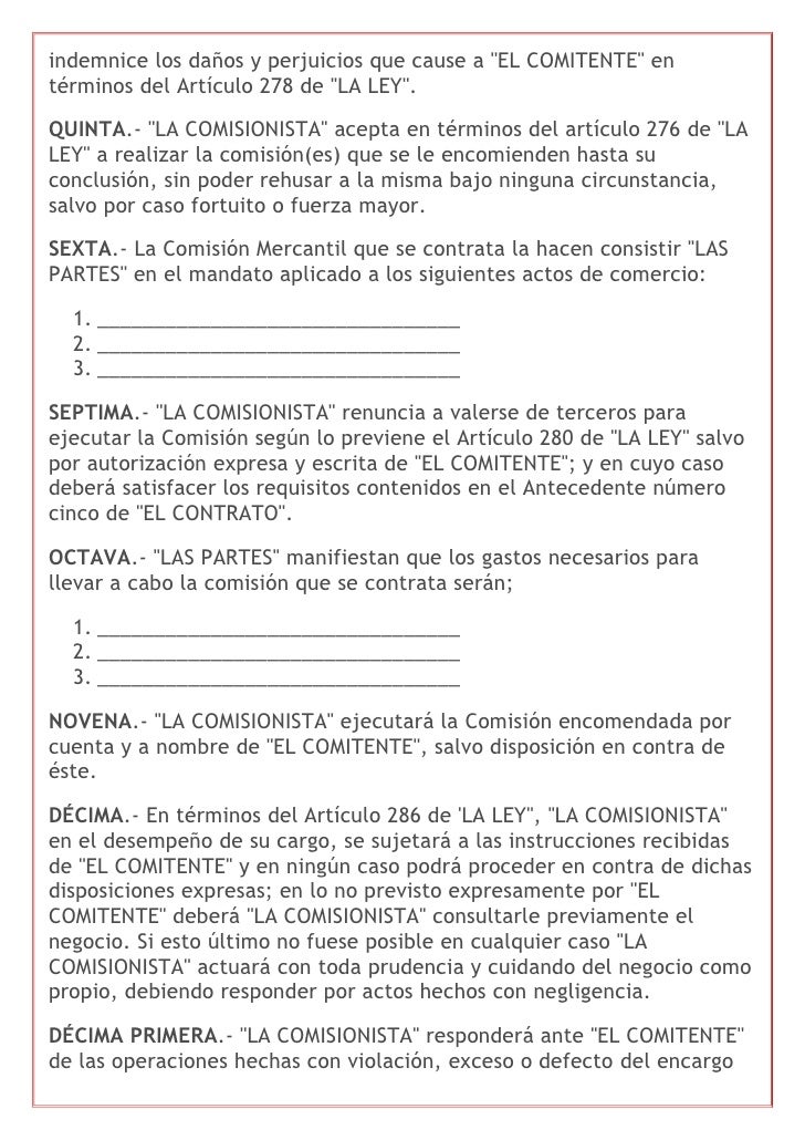 Contrato de comisión mercantil