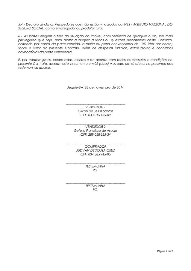 Contrato de compra e venda e imovel