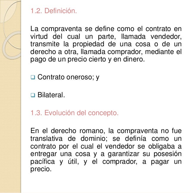 Contrato de compraventa