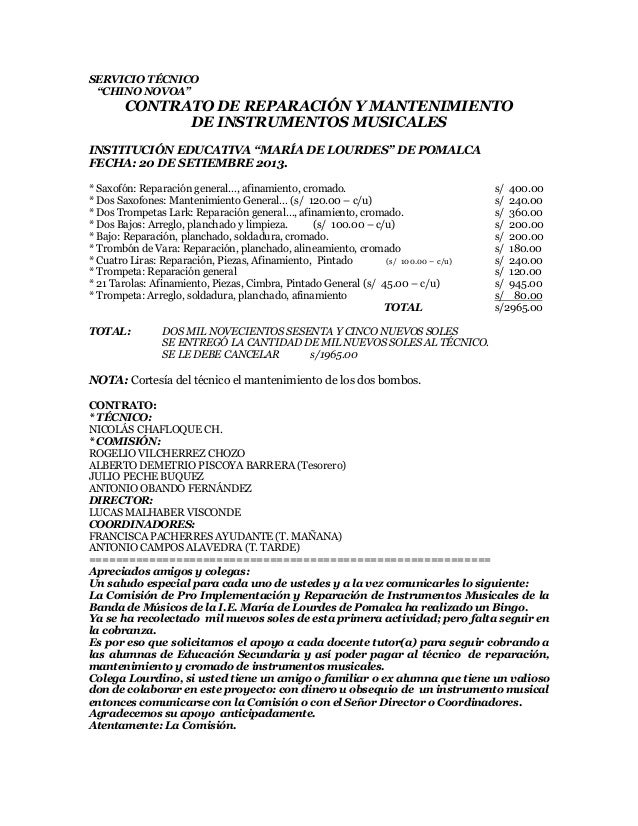 Contrato de cotización