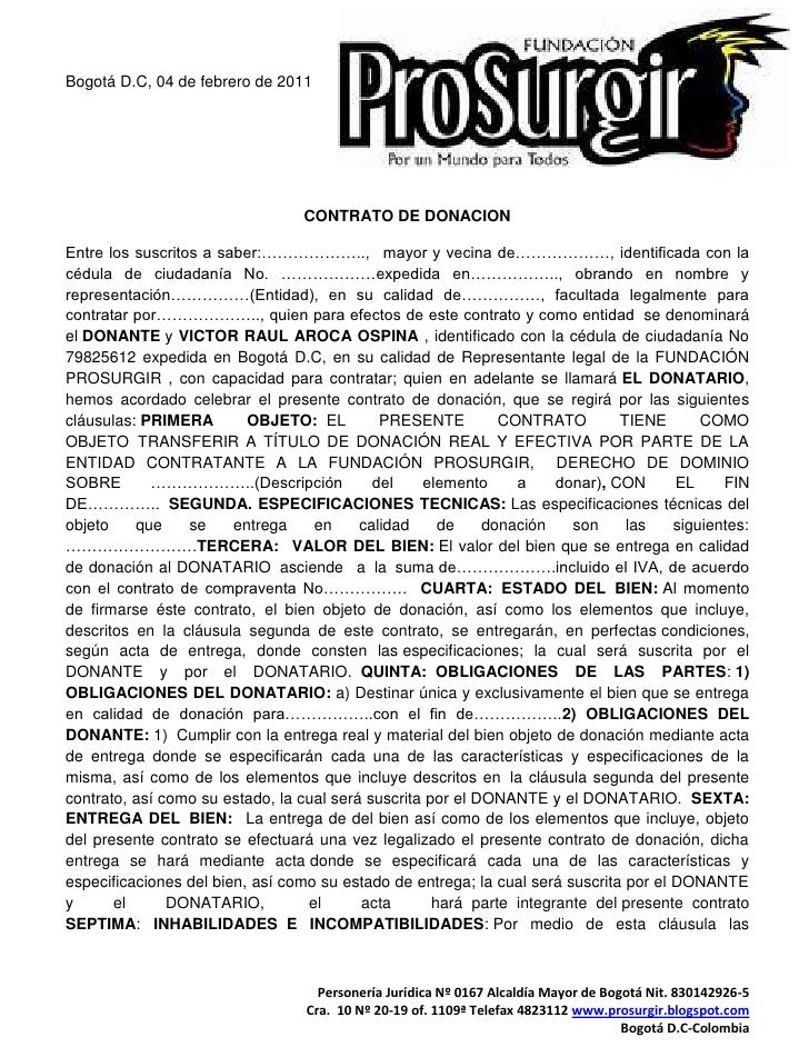 Contrato de donación