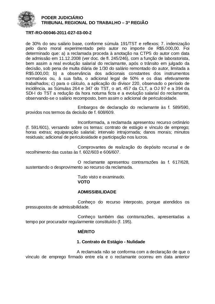 Exemplo De Contrato De Estagio Nao Remunerado Vários Exemplos