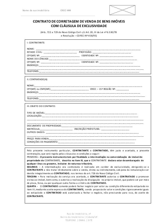 Modelo De Contrato De Incorporação Imobiliária - Vários Modelos