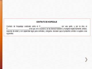 CONTRATO DE HOSPEDAJE