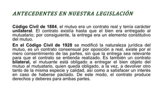 Derecho civil Mexicano Contrato de Mutuo.pptx