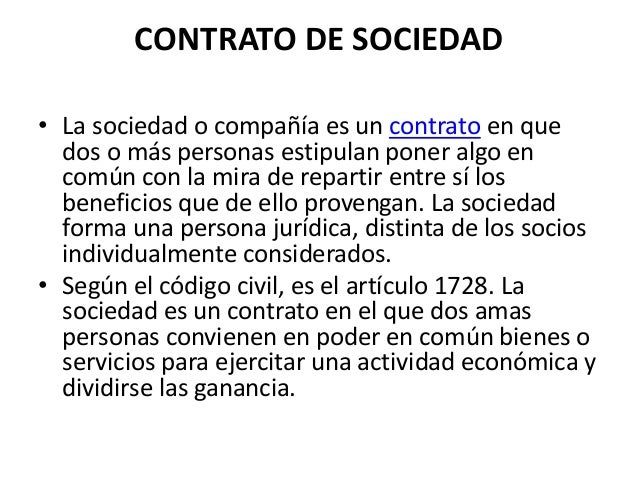Contrato de sociedad