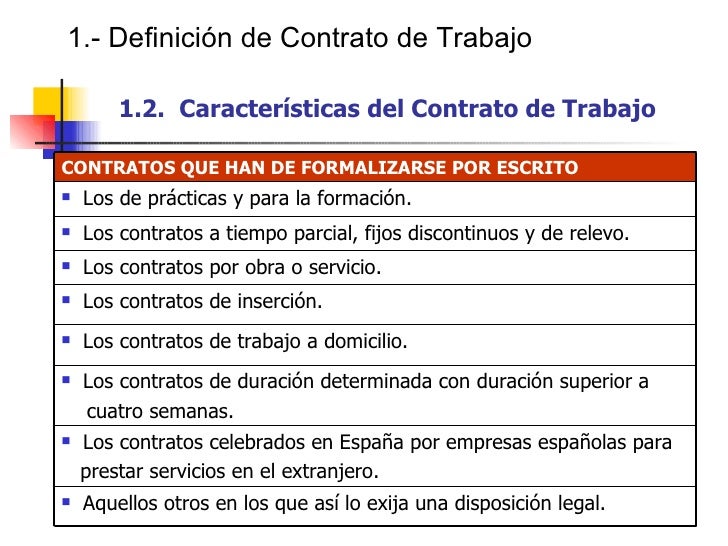 Contrato de trabajo