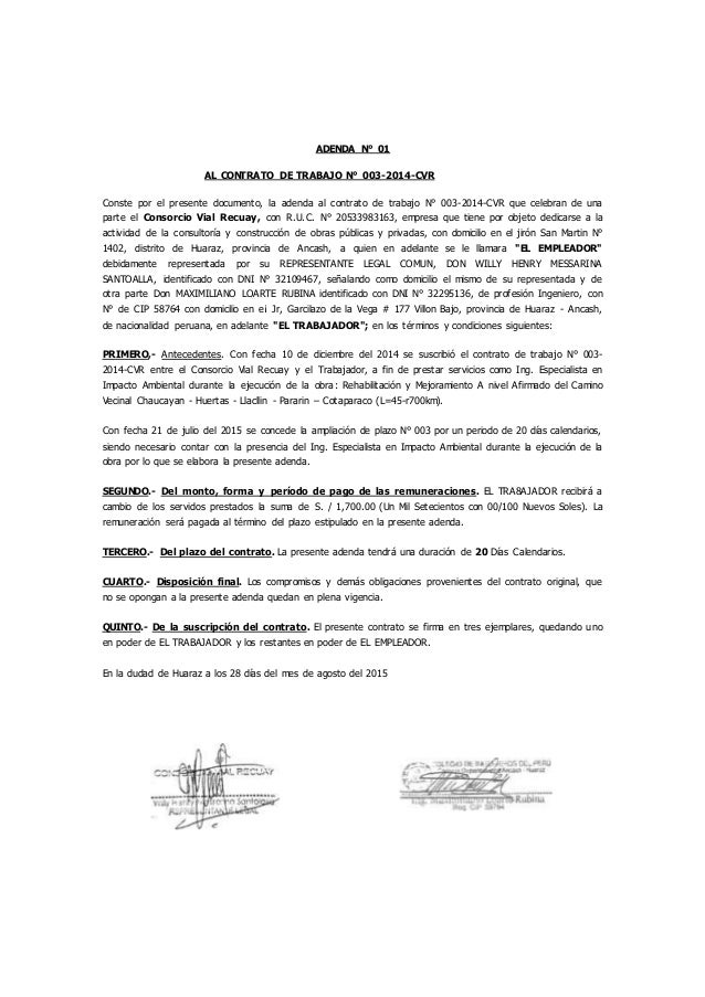 Contrato de trabajo n.ambiental