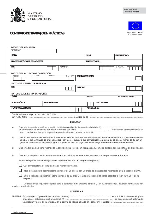 Contrato en prácticas