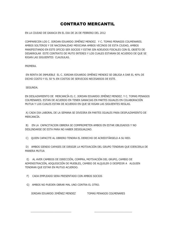 Contrato mercantil