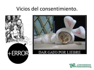 Vicios del consentimiento.
 