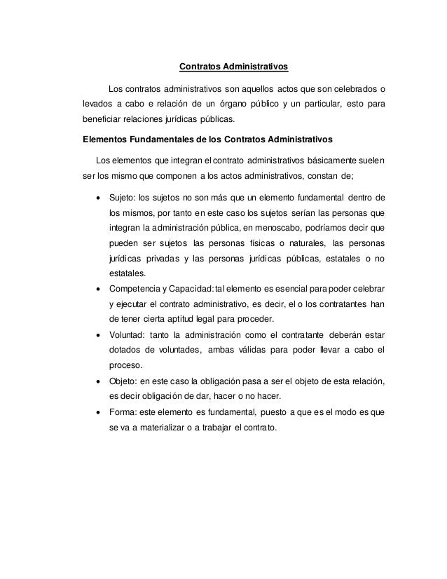 Contratos administrativos