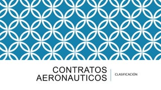 CONTRATOS
AERONAUTICOS
CLASIFICACIÓN
 