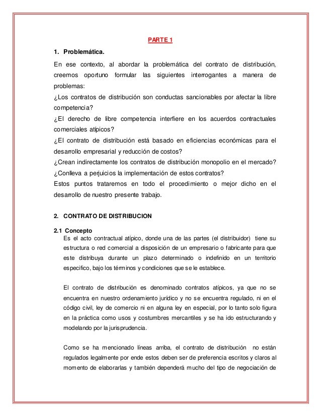 Contratos de distribucion