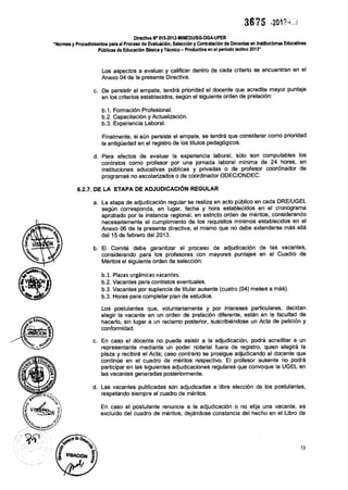 Contratos docentes 2013