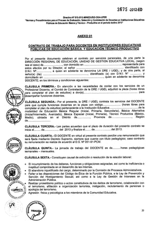 Contratos docentes 2013