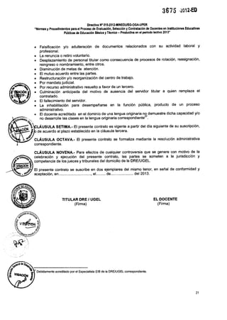 Contratos docentes 2013