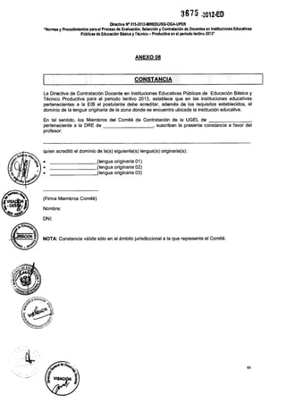 Contratos docentes 2013