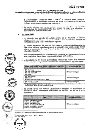 Contratos docentes 2013