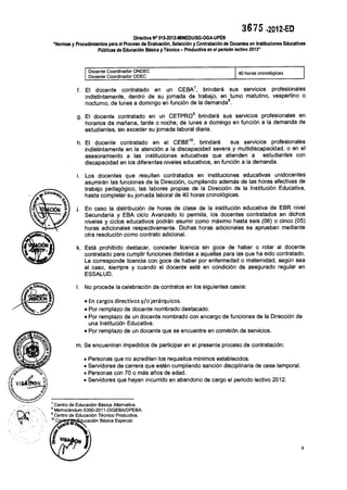 Contratos docentes 2013