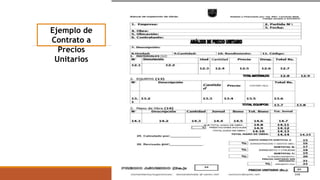 Ejemplo de
Contrato a
Precios
Unitarios
 