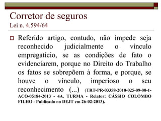 Corretor de imóveis
Lei n. 6.530/78
 Art 4º A inscrição do Corretor de
Imóveis e da pessoa jurídica será
objeto de Resolução do Conselho
Federal de Corretores de Imóveis.
 