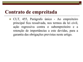 Representante comercial
Lei n. 4.886/65
 produtividade e da estreita colaboração com o
representado, bem como a possibilidade de
rescisão do contrato, inclusive por justa causa
(art. 35), além de outras características, tais
como apresentar relatórios. "In casu", a prova
produzida não demonstra a presença dos
requisitos configuradores da relação de
emprego, apontados nos artigos 2º e 3º da
CLT, mormente a subordinação jurídica.
 