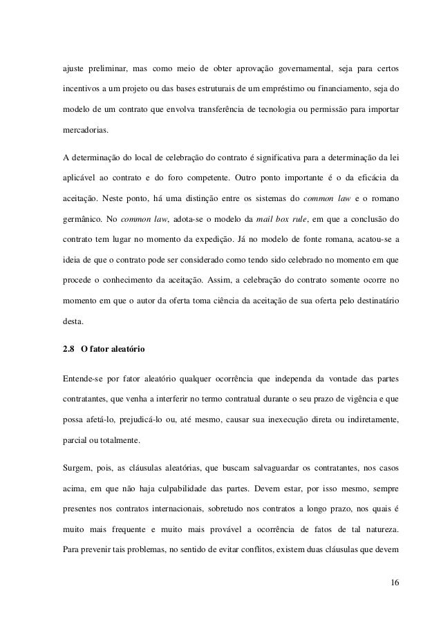 Contratos internacionais