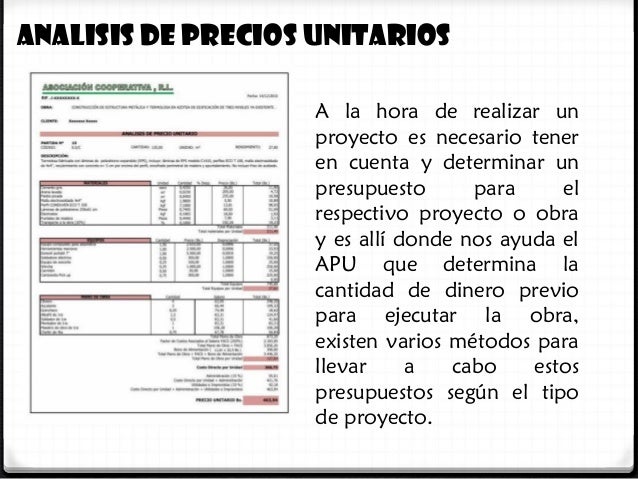 Contratos por precios unitarios