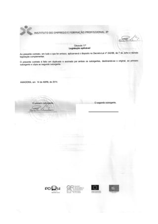 Contrato formação iefp