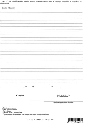 Contrato trabalho tempo determinado