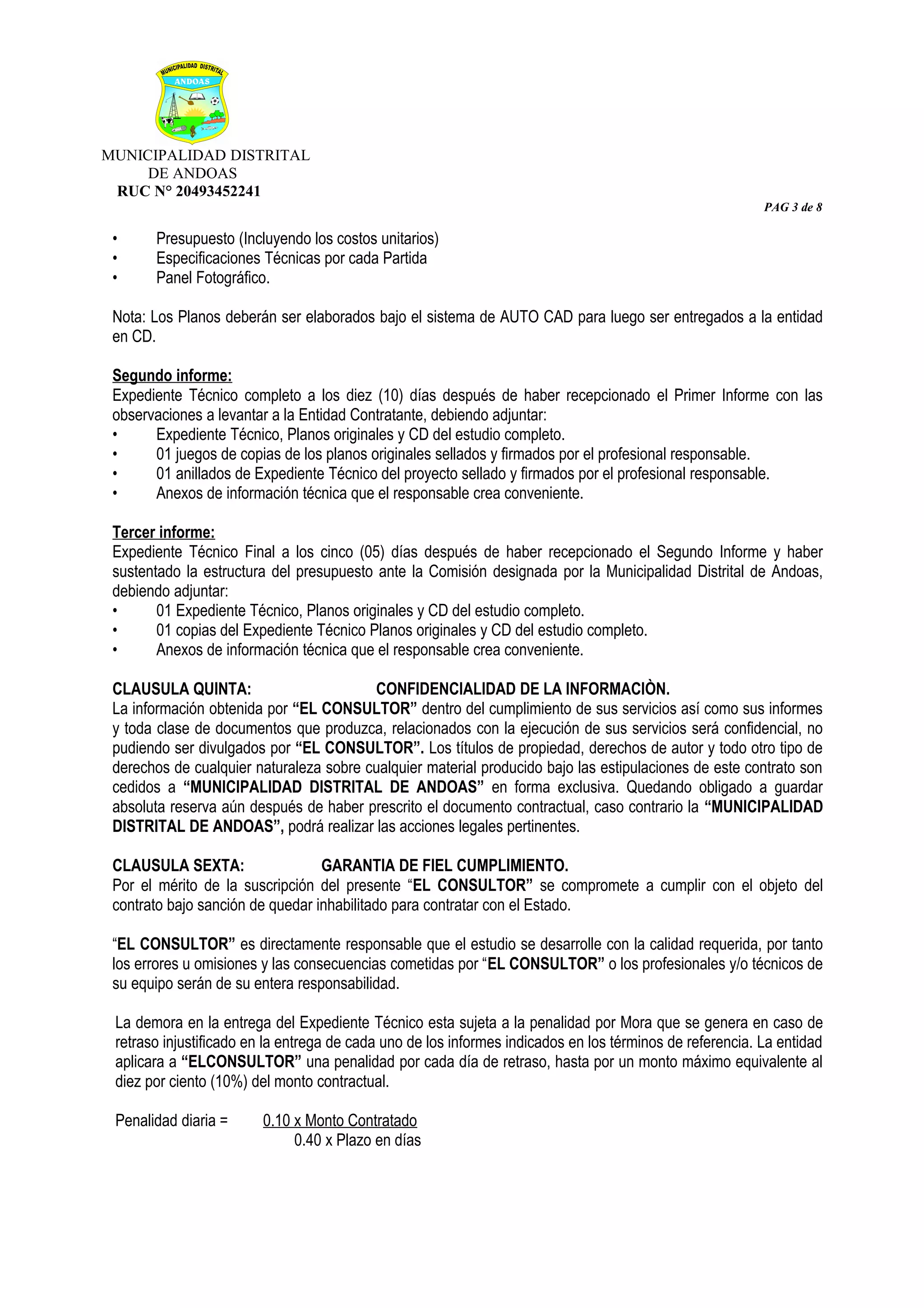 Contrato u orden de compra o de servicio | PDF