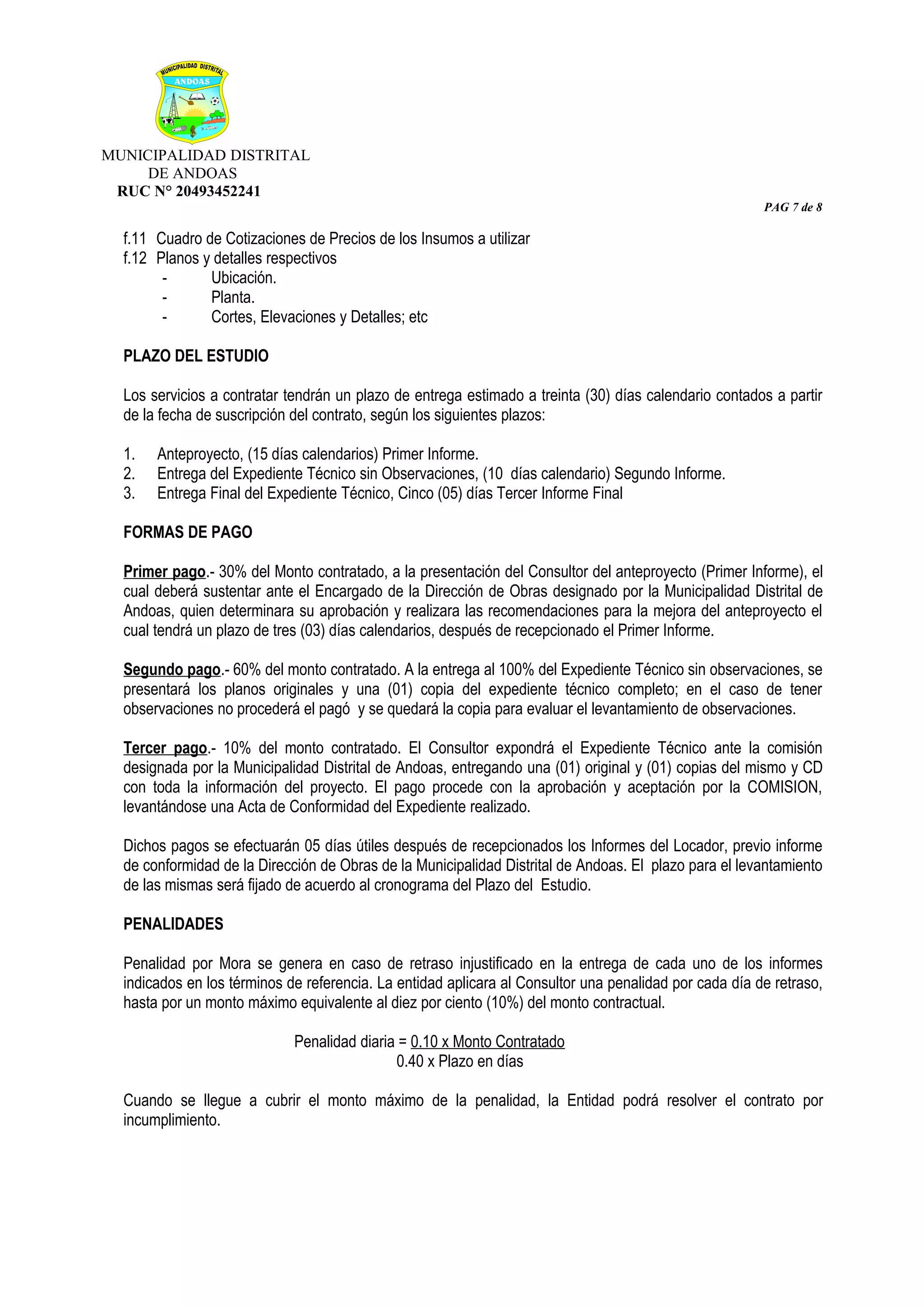 Contrato u orden de compra o de servicio | PDF