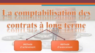 11 
Méthode 
d’achévement 
Méthode 
d’avancement 
 