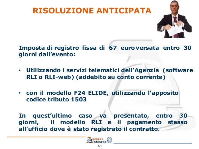 Imposta di registro risoluzione contratto di locazione Imposta di registro risoluzione contratto di locazione