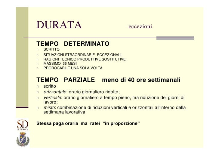 Lettera assunzione part time