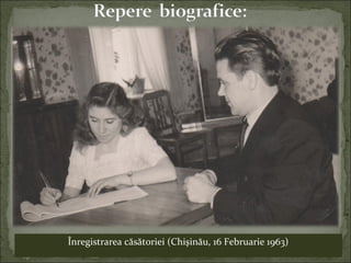 Înregistrarea căsătoriei (Chişinău, 16 Februarie 1963)
 