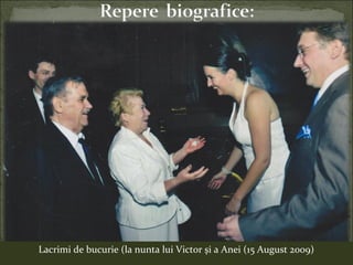 Lacrimi de bucurie (la nunta lui Victor şi a Anei (15 August 2009)
 