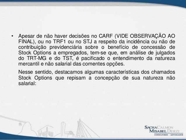 Natureza do stock options no direito do trabalho