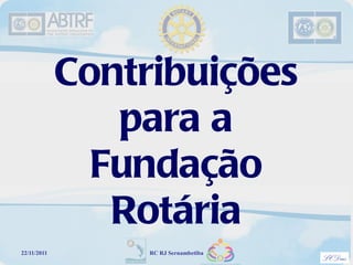 Contribuições para a Fundação Rotária 