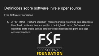 Contribuindo e criando software livre