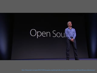 https://thenextweb.com/apple/2015/12/03/qa-apples-craig-federighi-talks-open-source-swift-objective-c-and-the-next-20-years-of-development/
 